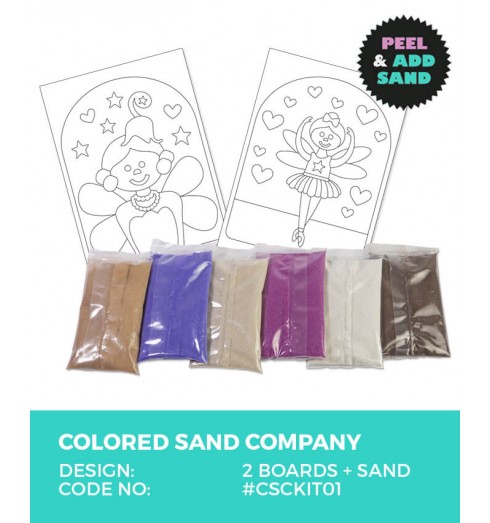 Ballerina & Portrait 5x7-in Peel 'N Stick Sand Art Kit - The Colored Sand  Company