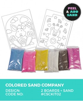 2 Piece/Set kid's color sand painting accessories 9 color fine colored sand CNZY 