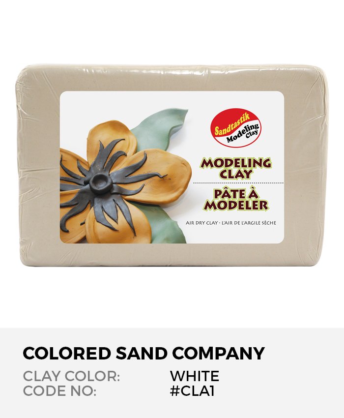 Air Dry Modeling Clay, White #CLA1 - The Colored Sand Company